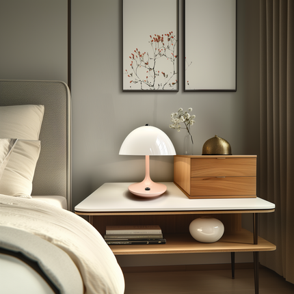 Lámpara de mesa vintage en forma de seta