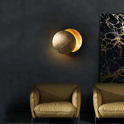 Lámpara de pared LED de diseño Eclipse Gold