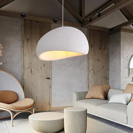 Lámpara colgante japonesa minimalista blanca