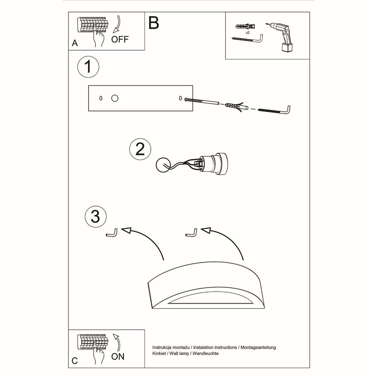 Applique Céramique Demi-Cercle LED