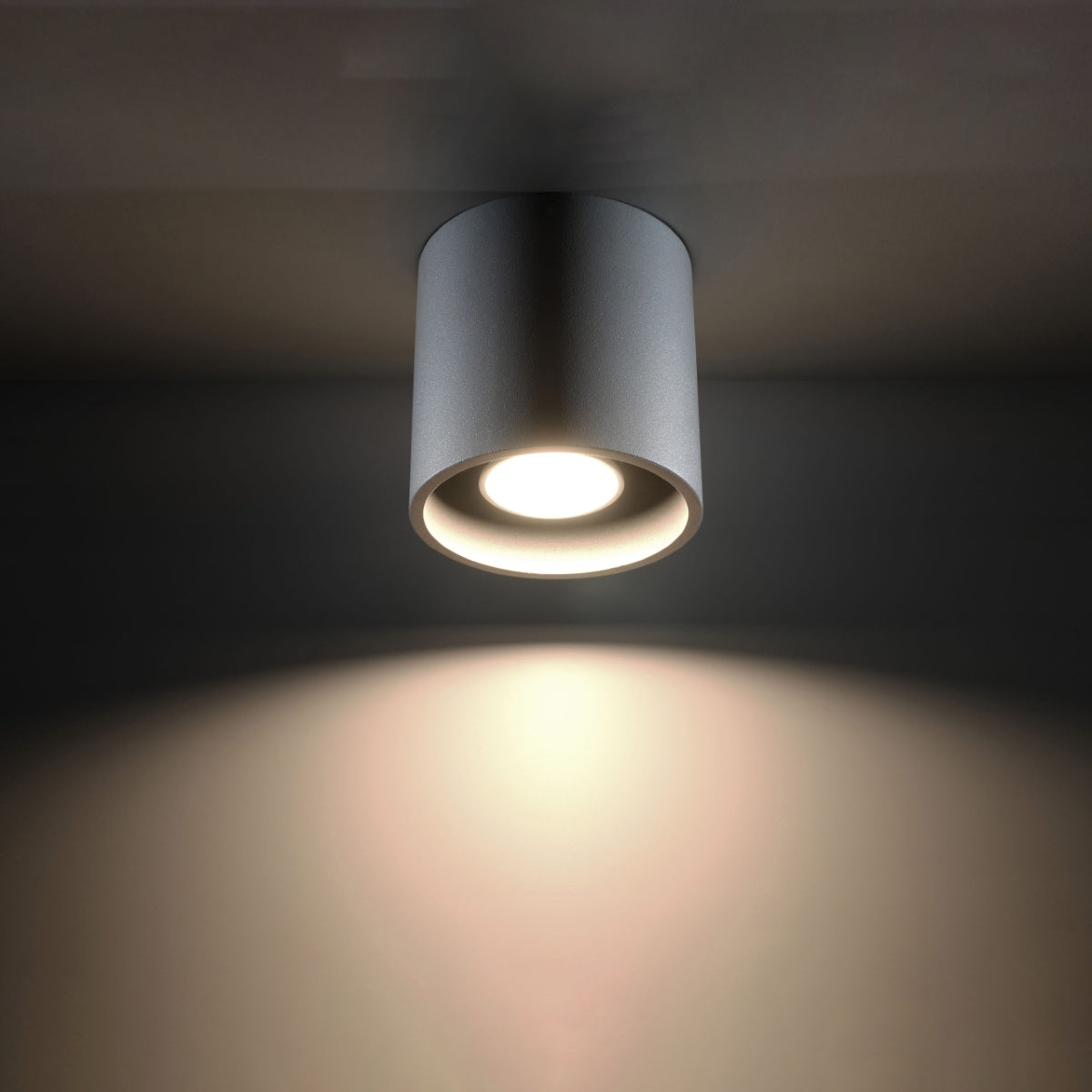 Gray LED Cylinder Ceiling Light