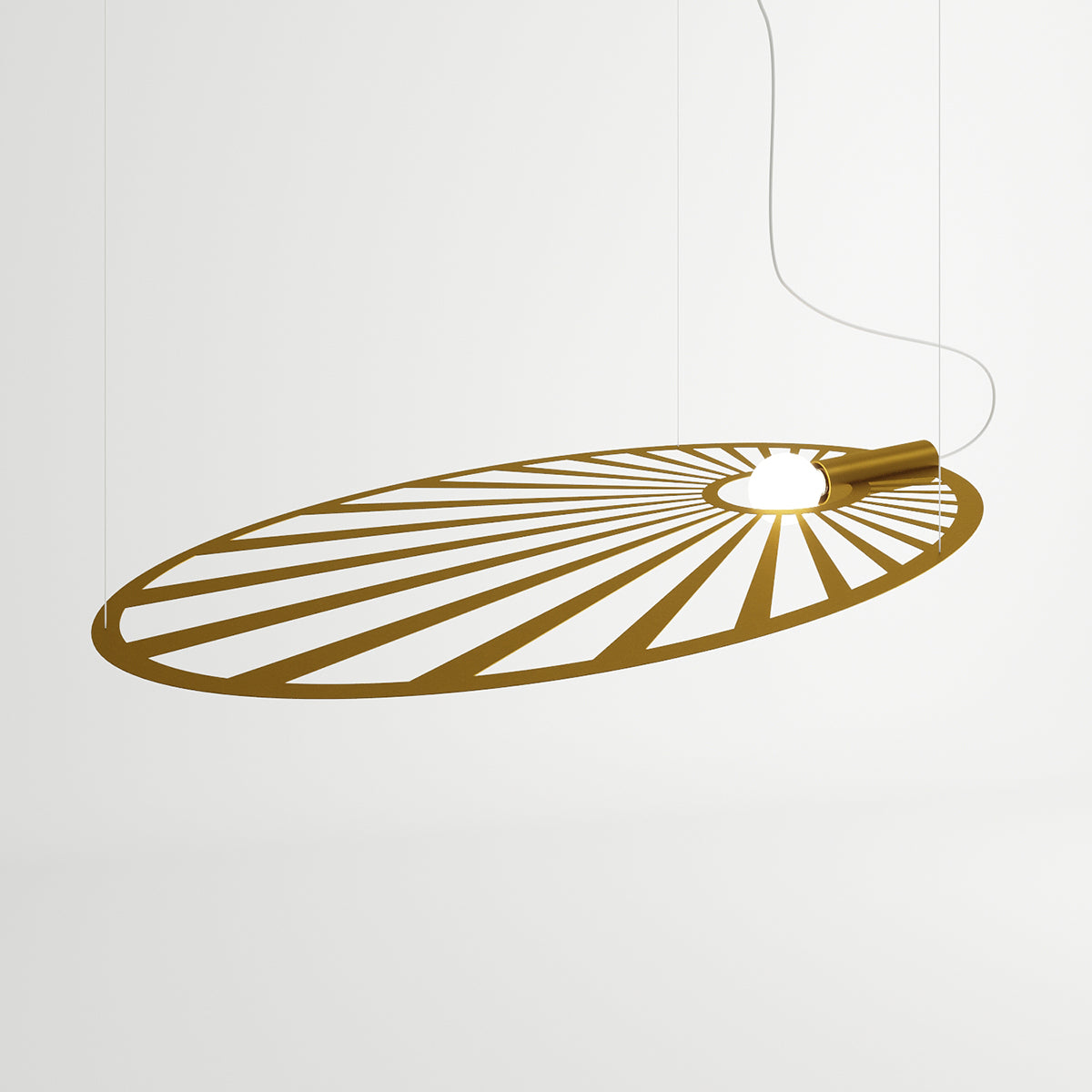 Golden Luminous Sun Suspension