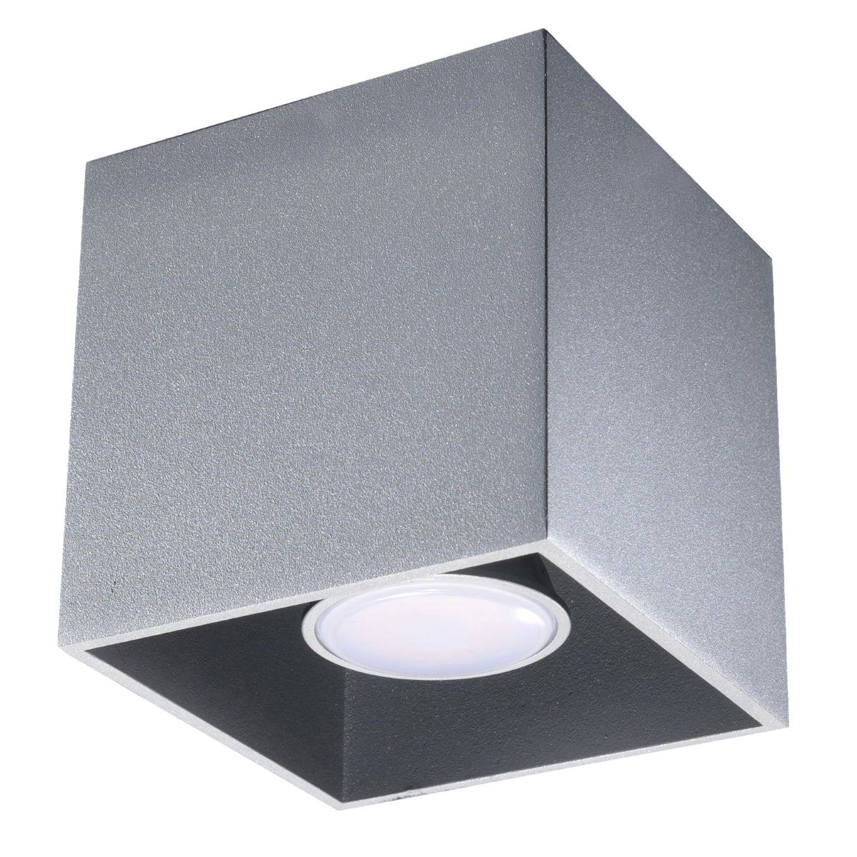 Plafonnier Cube LED gris