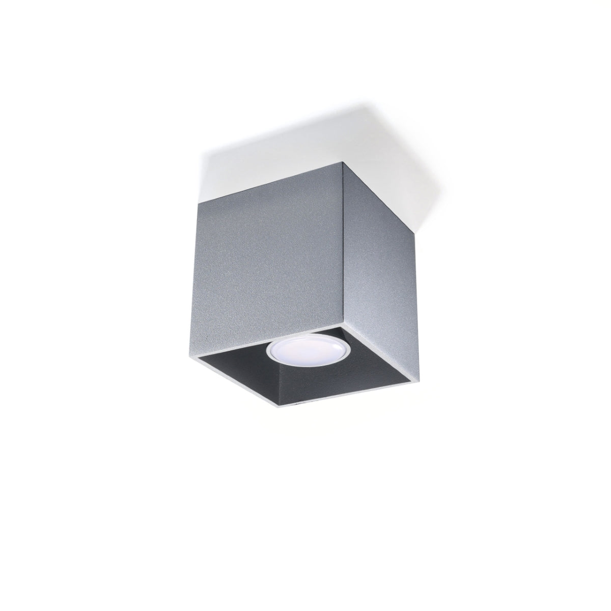 Plafonnier Cube LED gris