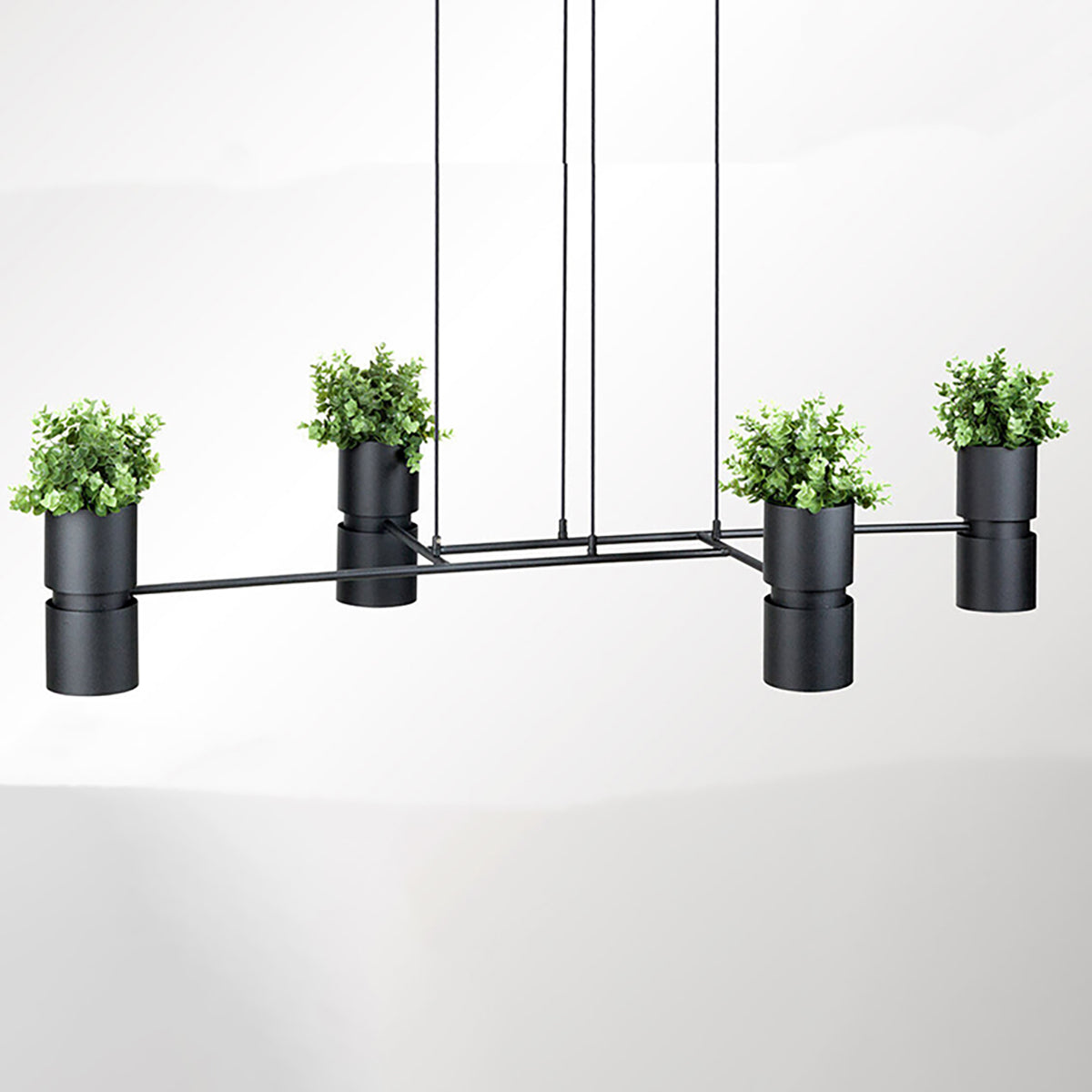 Lampe pendante Support Plante noir