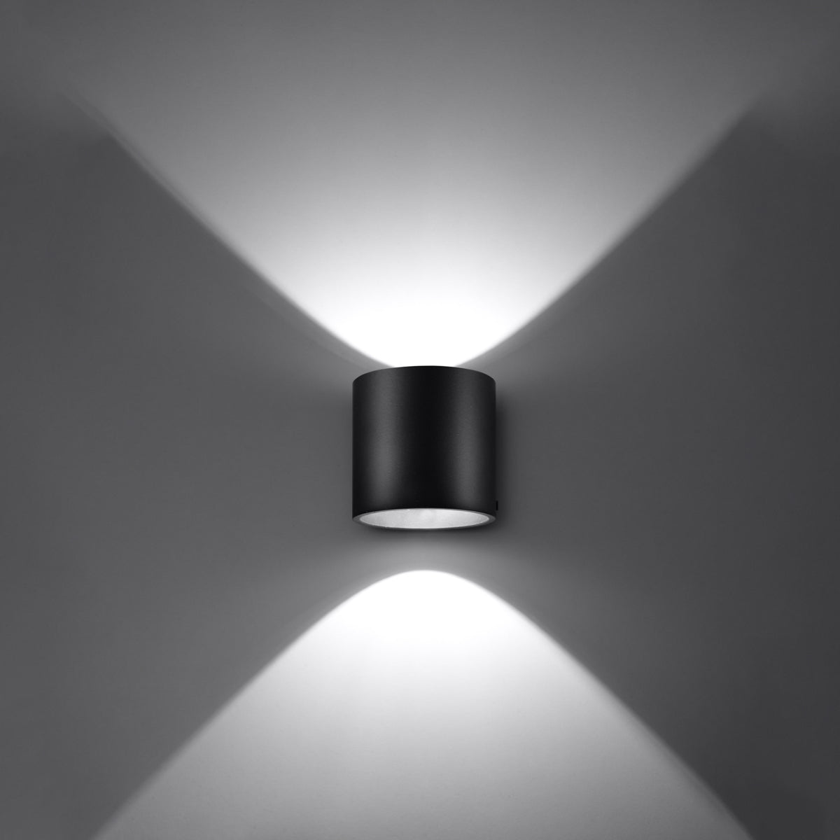 Black Cylindrical Wall Light