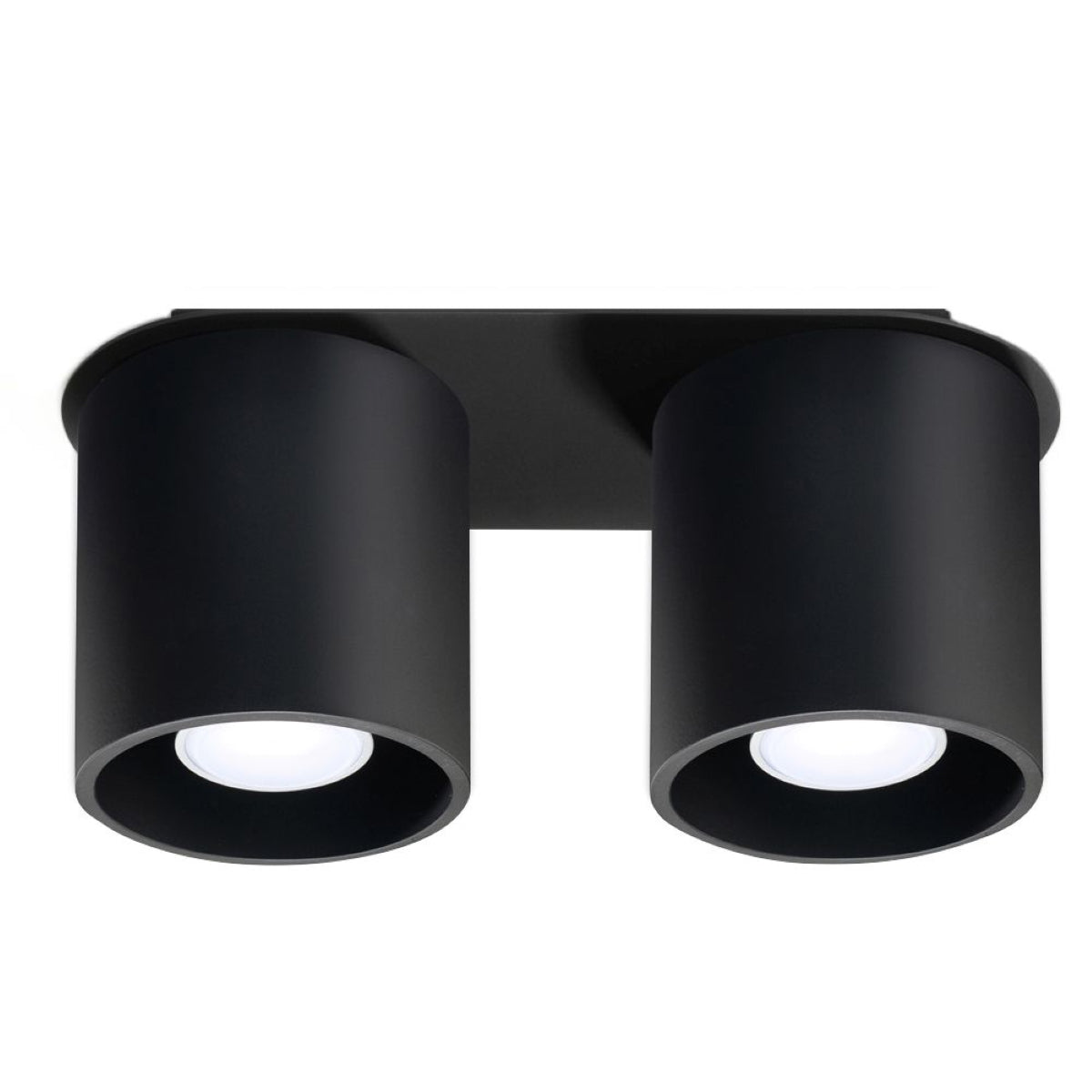 Black Double Cylinder LED Ceiling Light