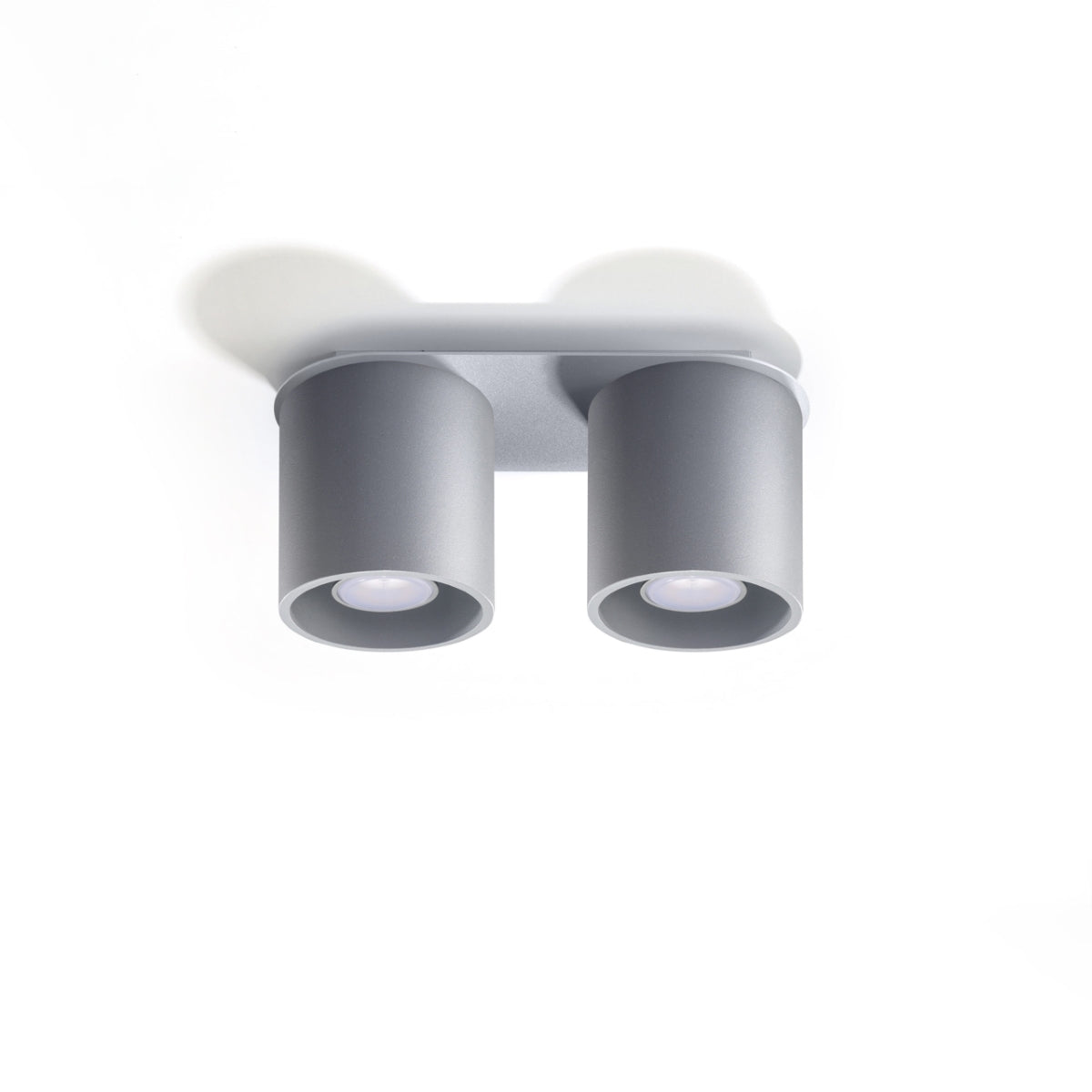 Double Cylinder LED Ceiling Light Grey