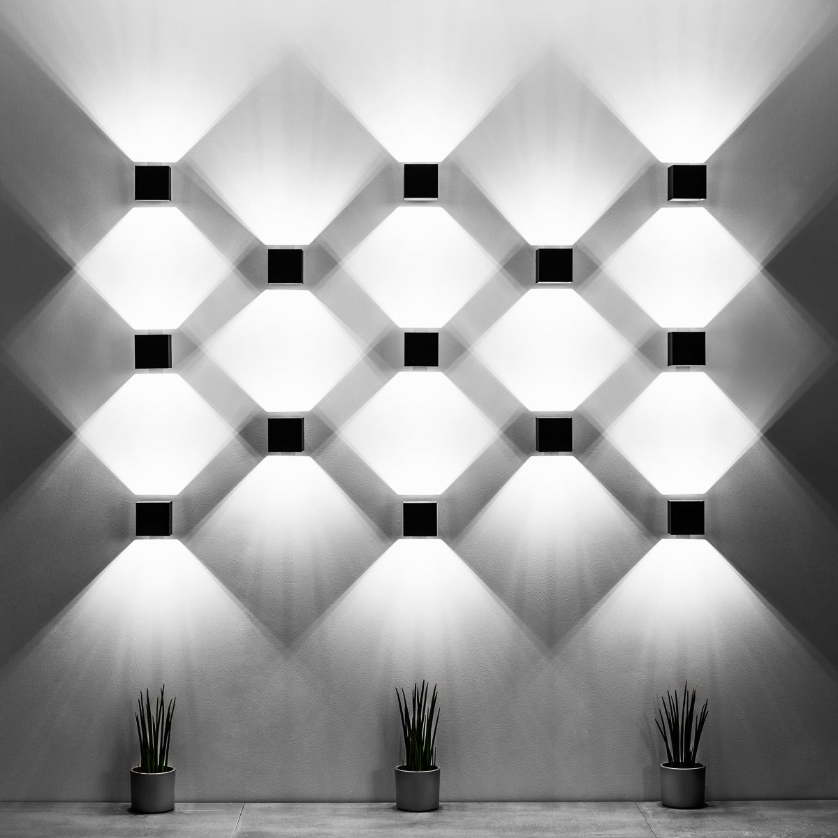 Applique Cube LED Murale gris