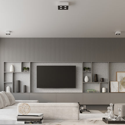 Weiße LED-Deckenleuchte mit doppelter Raffinesse
