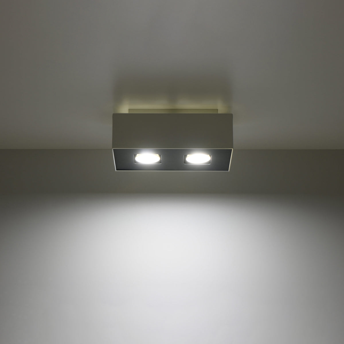 Refined Double LED Ceiling Light in White