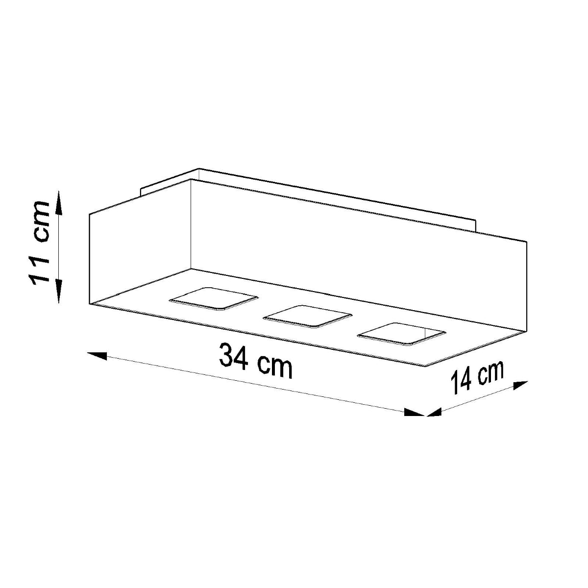 Dreifache raffinierte weiße LED-Deckenleuchte