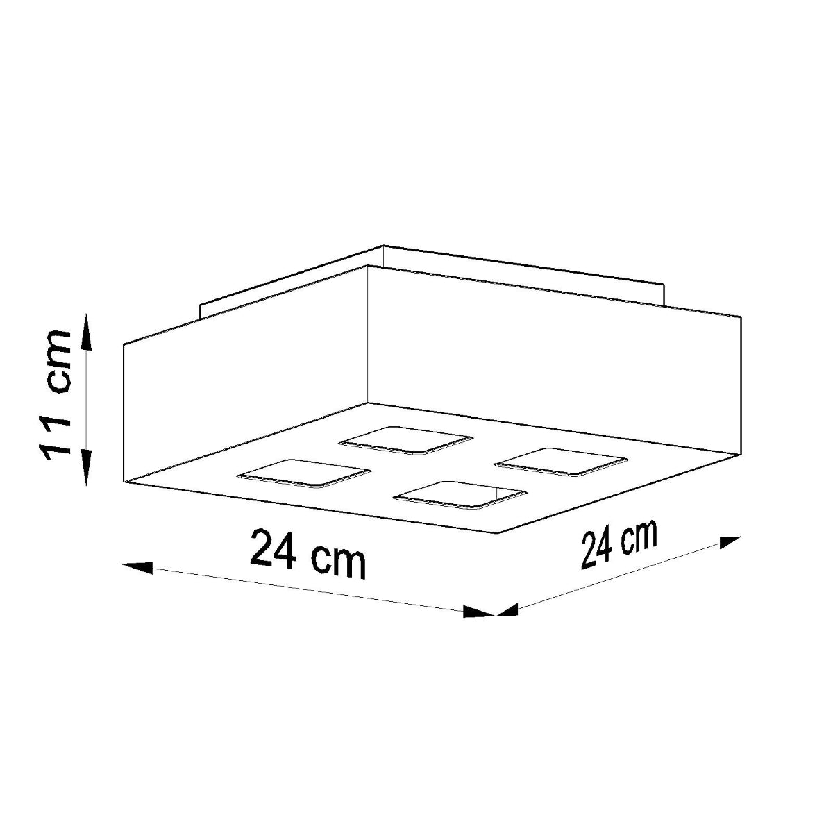 Vierfache raffinierte weiße LED-Deckenleuchte