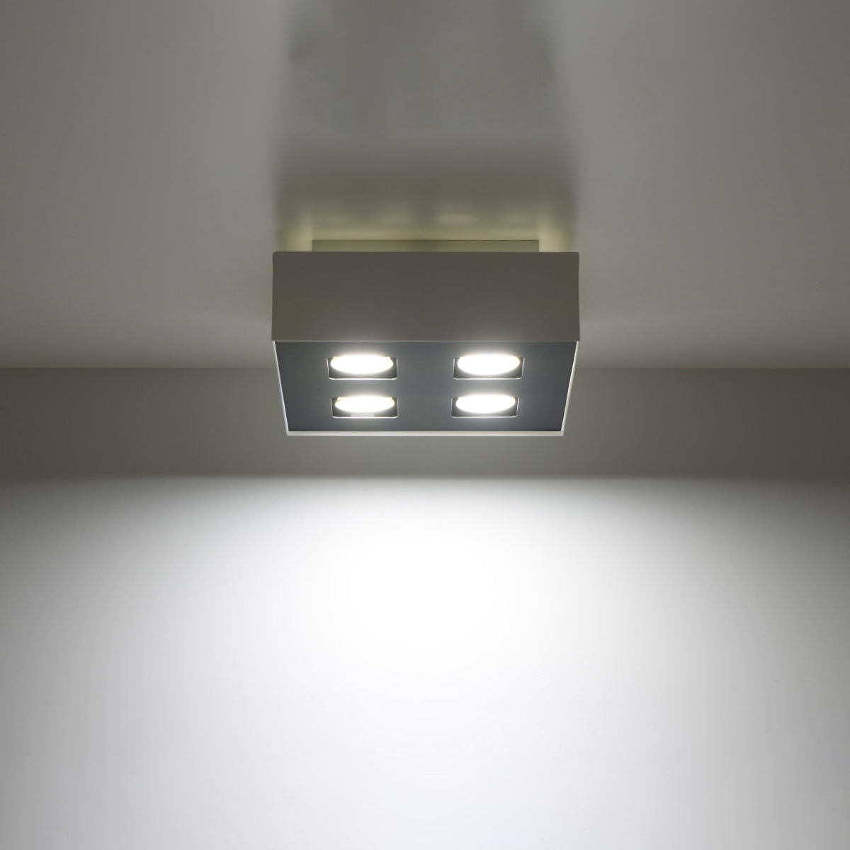 Refined Quadruple LED Ceiling Light in White