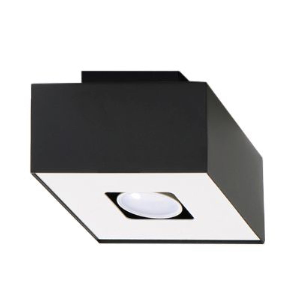 Refined LED ceiling light in black