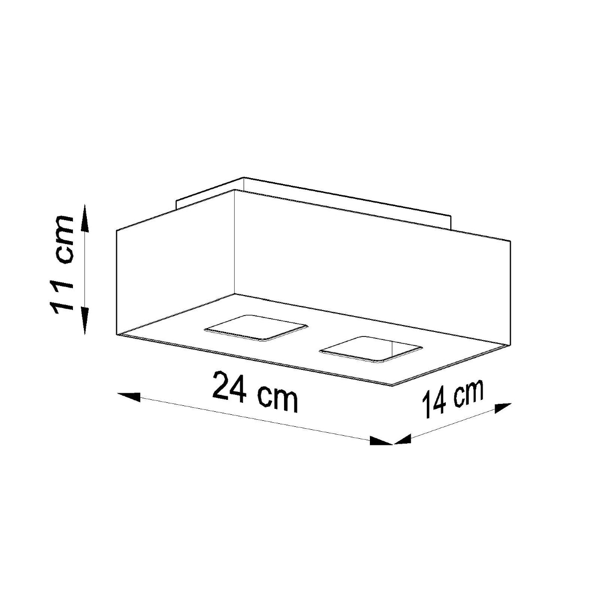 Schwarze LED-Deckenleuchte mit doppelter Raffinesse