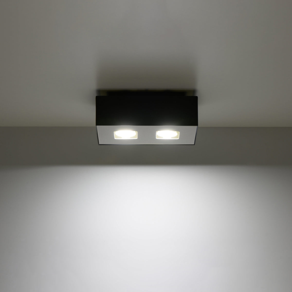 Refined Double LED Ceiling Light Black