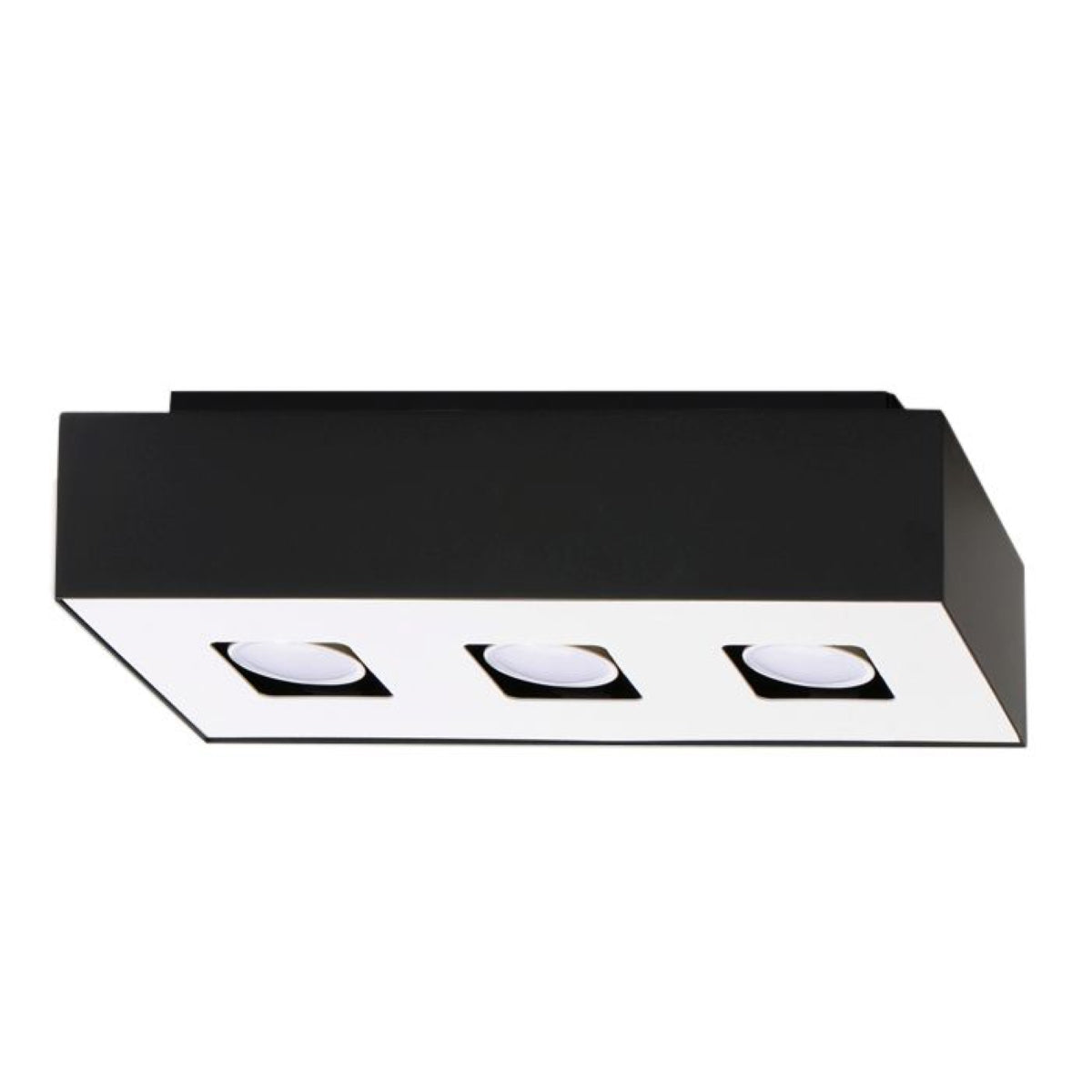 Triple Refined LED Ceiling Light in Black