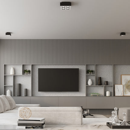 Triple Refined schwarze LED-Deckenleuchte