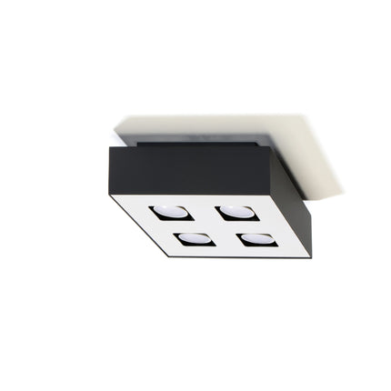Vierfache raffinierte schwarze LED-Deckenleuchte