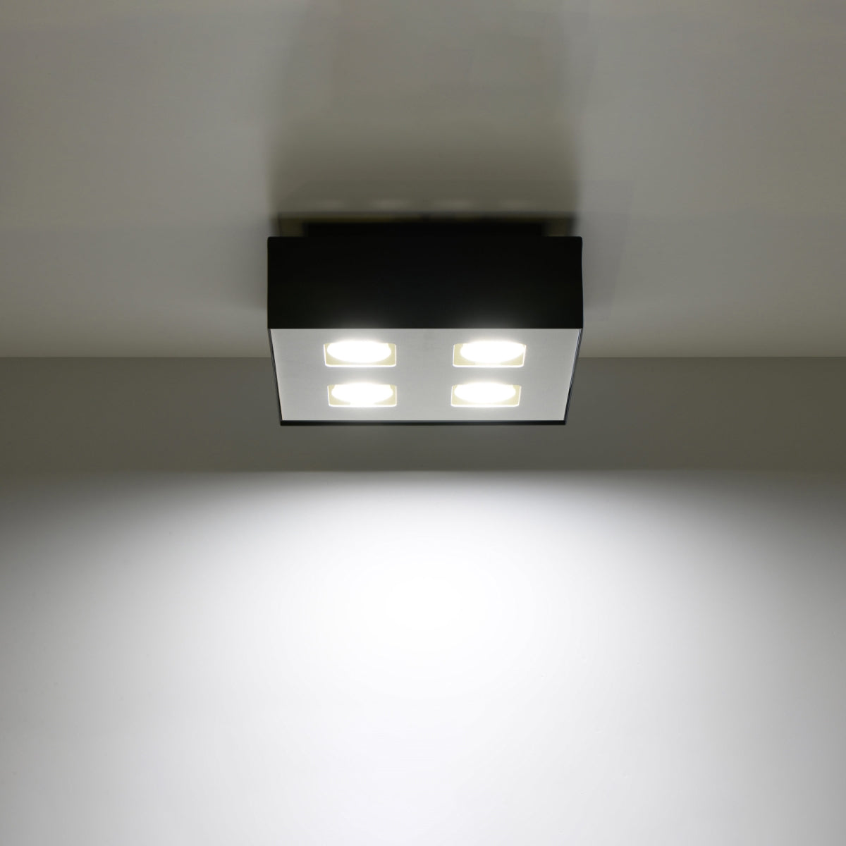 Refined Quadruple LED Ceiling Light in Black