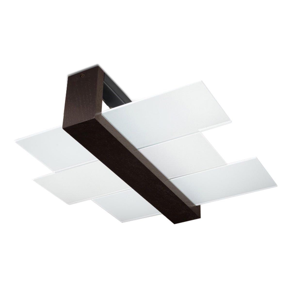 Black Horizontal Triple Panel Ceiling Light