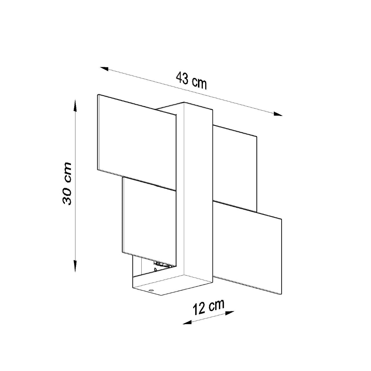 Wandleuchte mit horizontalen Holzplatten