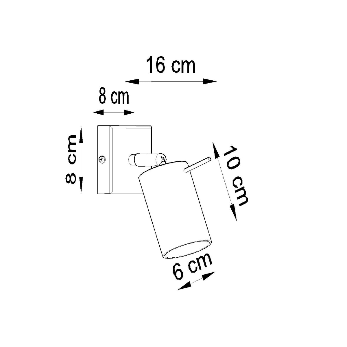 Applique Directionnelle LED noir