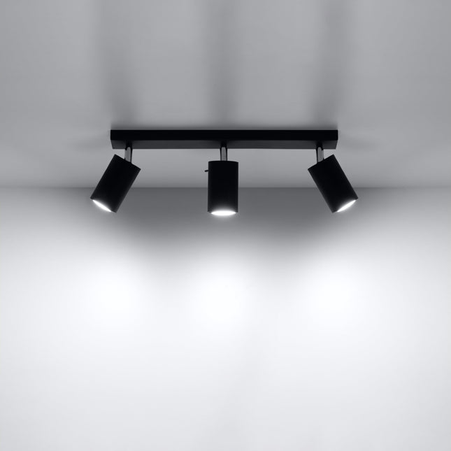 Richtungsdeckenleuchte 3 LED schwarz