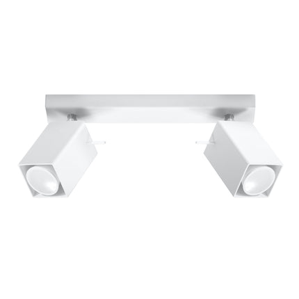 Quadratische Deckenleuchte mit 2 LEDs, weiß