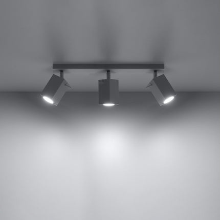 Quadratische Deckenleuchte mit 3 LEDs, weiß