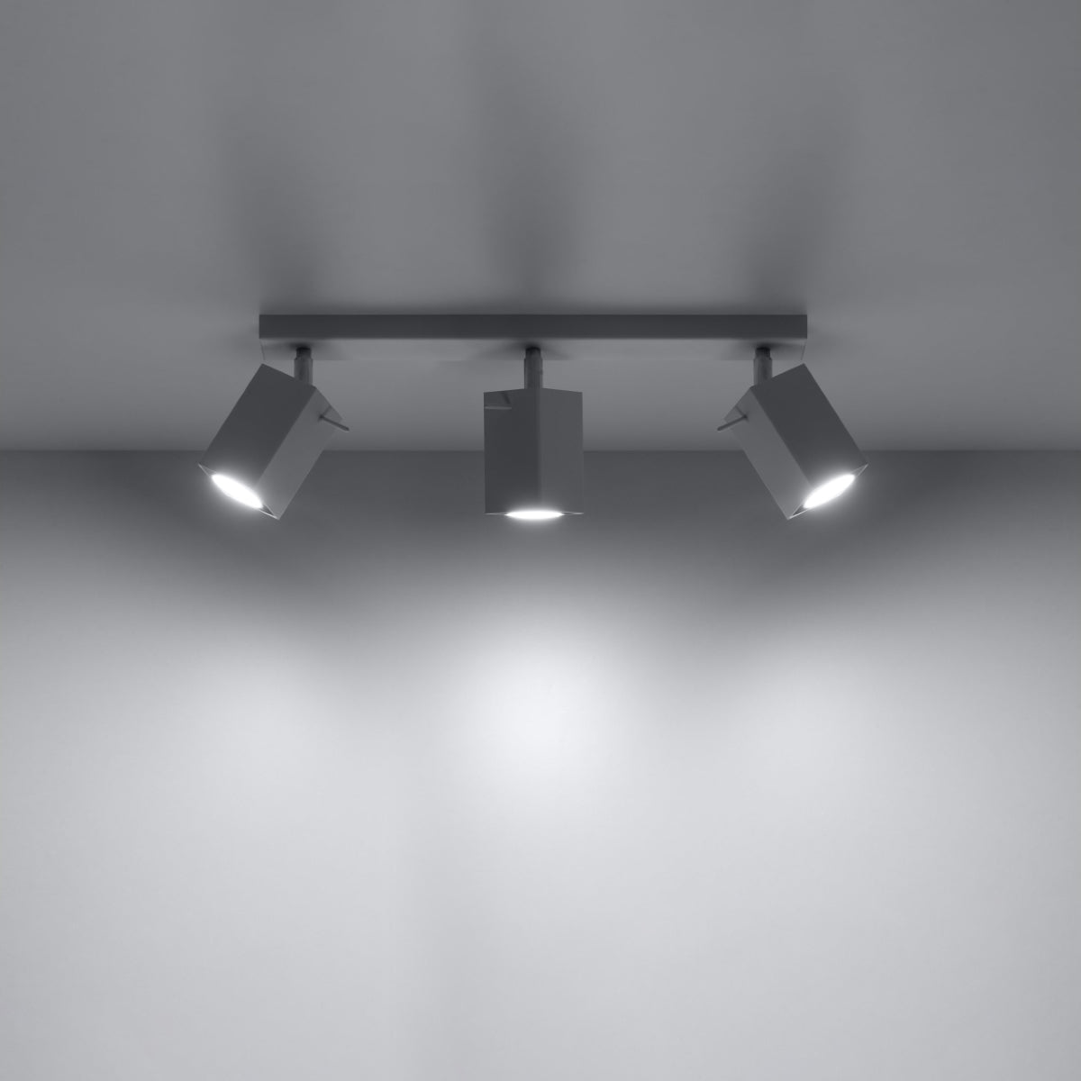 Square Directional Ceiling Light 3 LED white