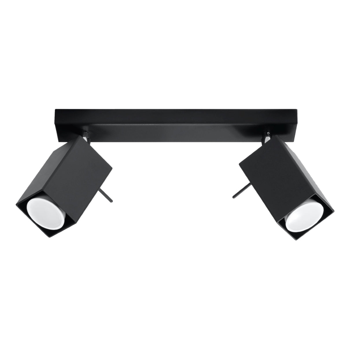 Square Directional Ceiling Light 2 LED black