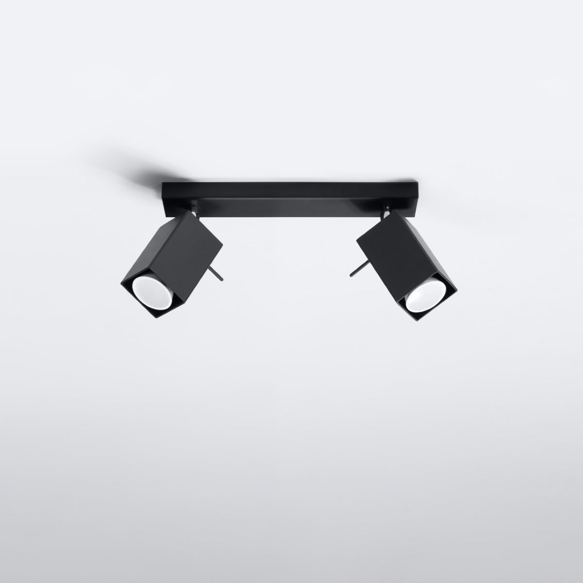 Square Directional Ceiling Light 2 LED black