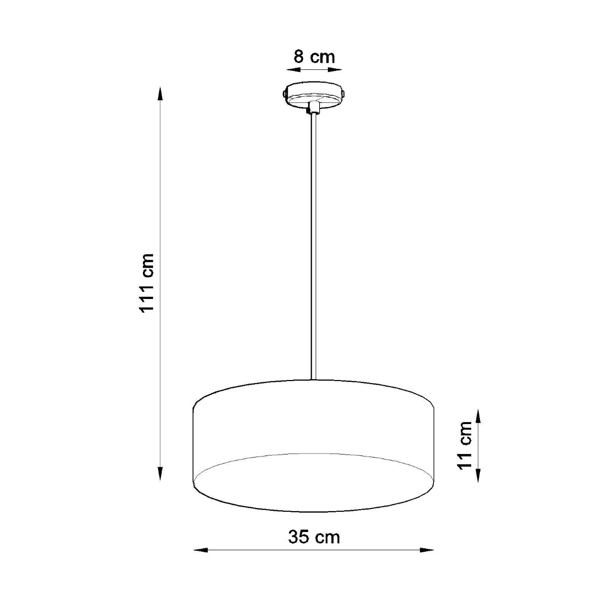 Lampe suspendue Arène 35 gris