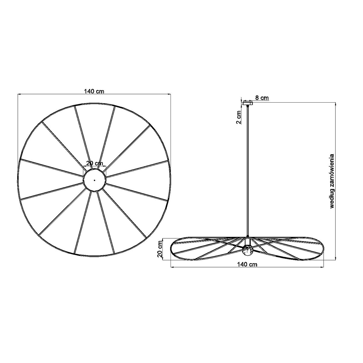 Circular Modular Pendelleuchte 140 schwarz