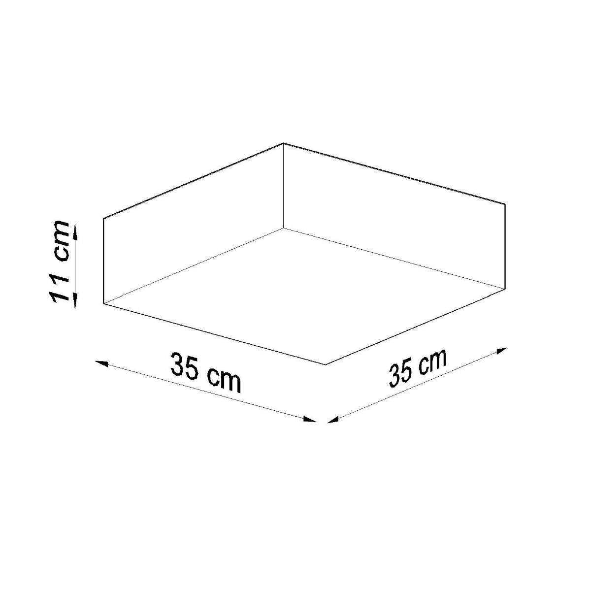 Square 35 Platform Deckenleuchte schwarz