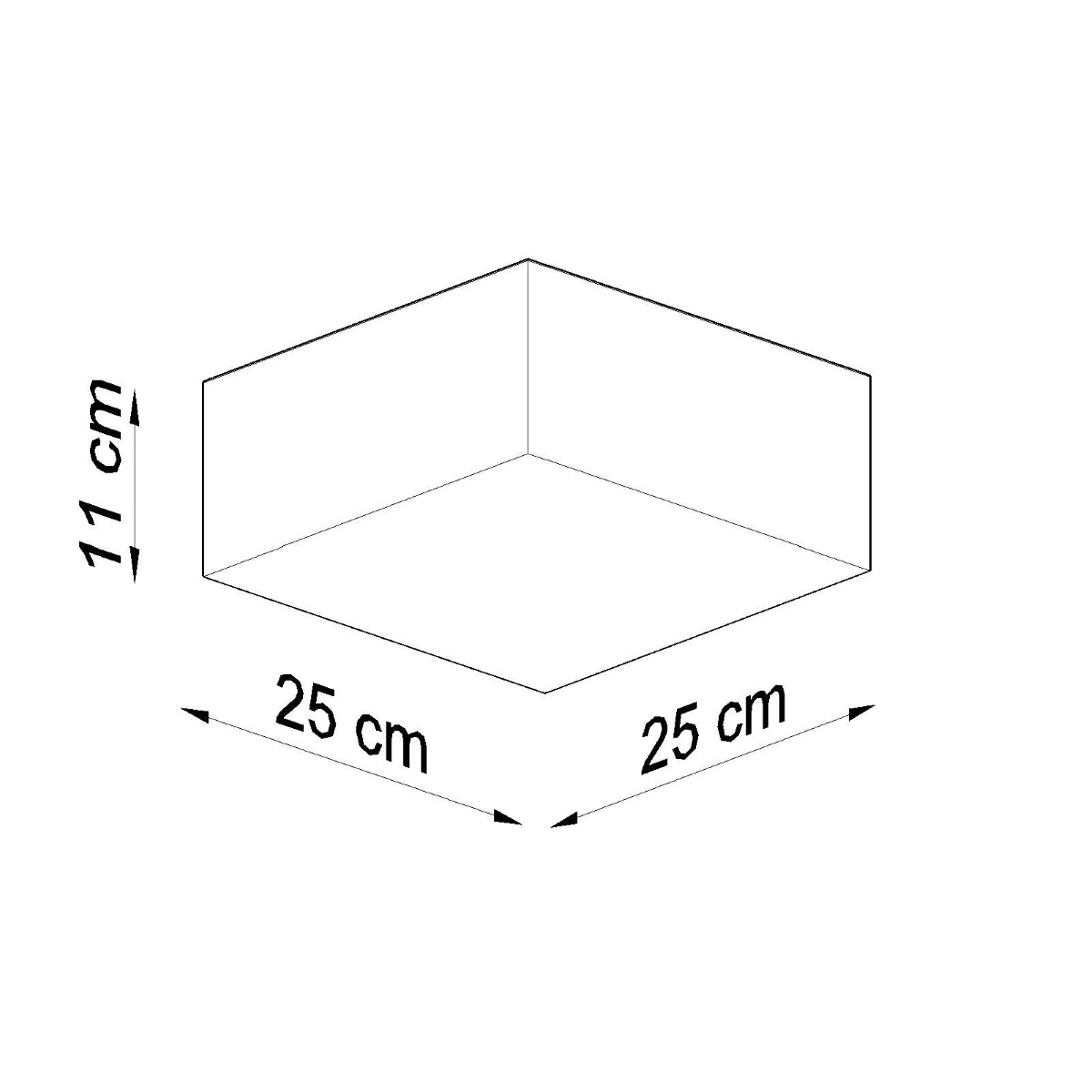 Plafonnier Plateforme Carré 25 noir