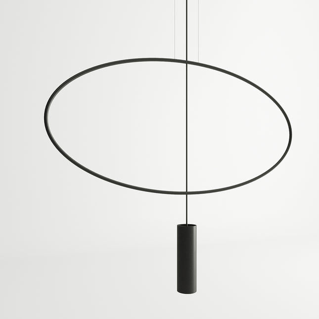 Oval Steel Pendant Lamp 1 Black