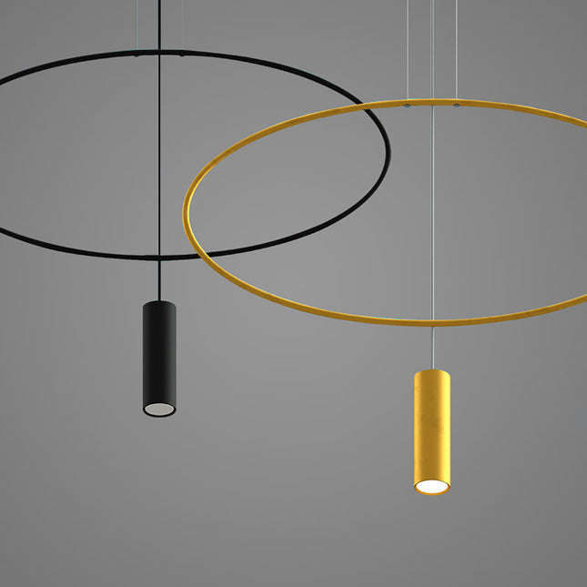 Oval Steel Pendant Lamp 1 Black