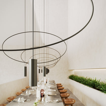 Oval Steel Pendant Lamp 1 Black