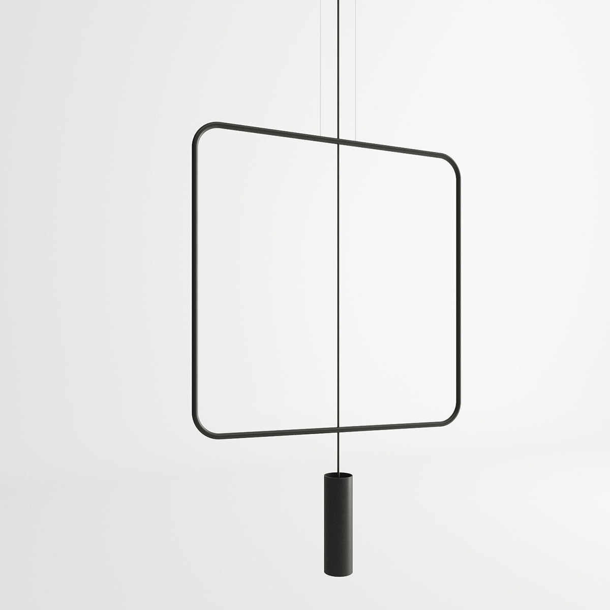 Lampe pendante Rectangle en Acier 1 noir