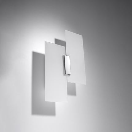 Wandleuchte Geometrische Paneele Wand Weiß