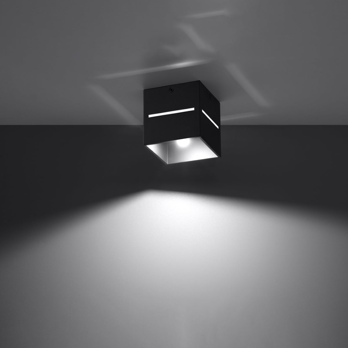 Black Open Cube Ceiling Light