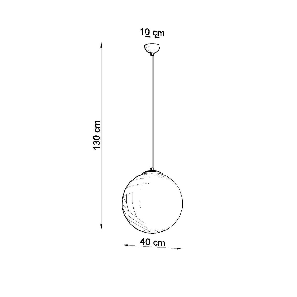 Lampe Pendante Sphère 40 chrome