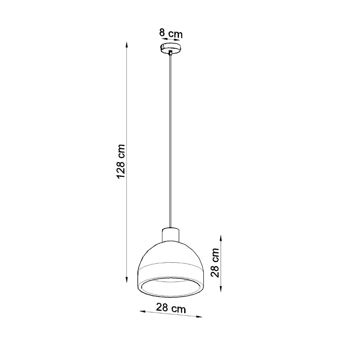 Lampe pendante Damaso en Béton