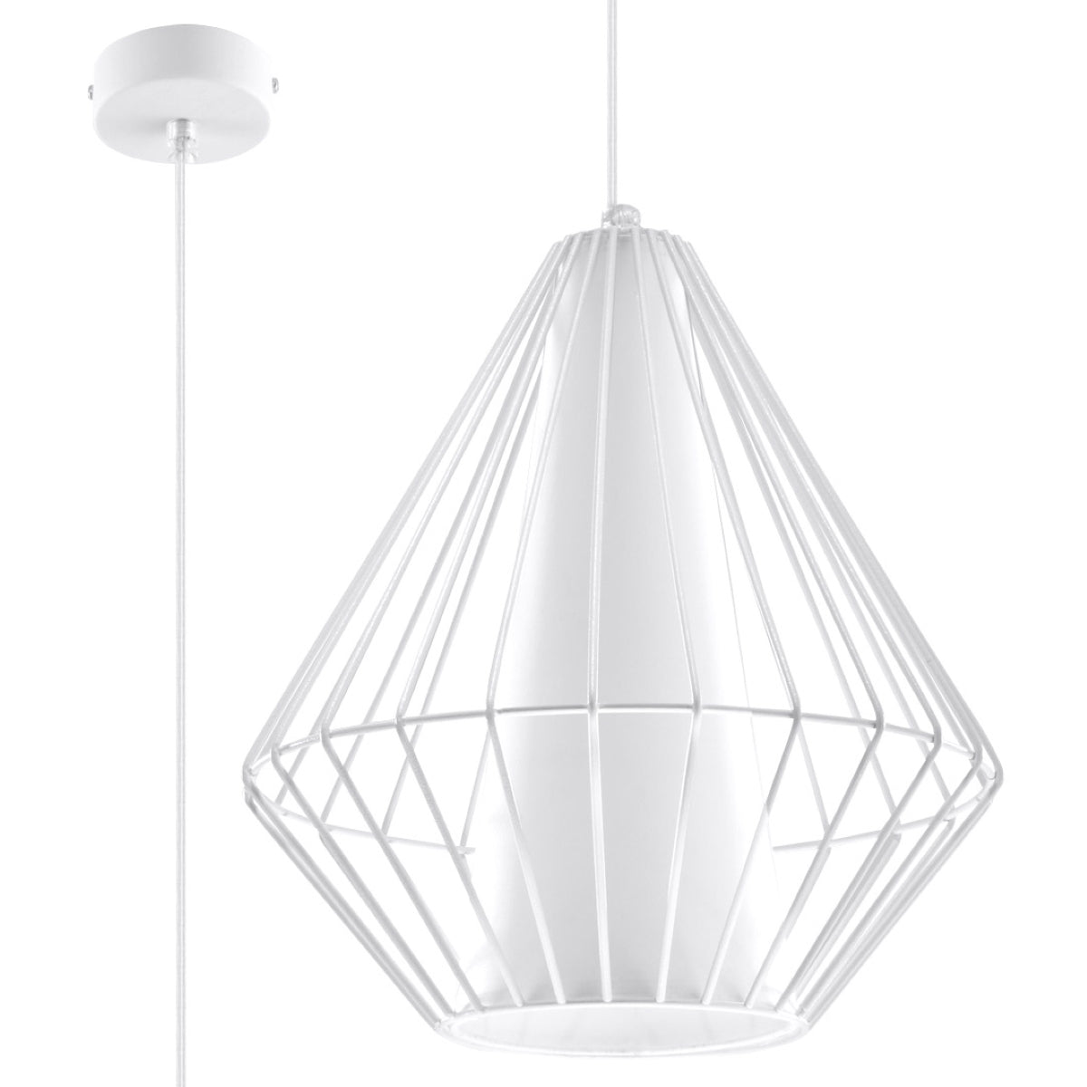 Demi white hanging lamp