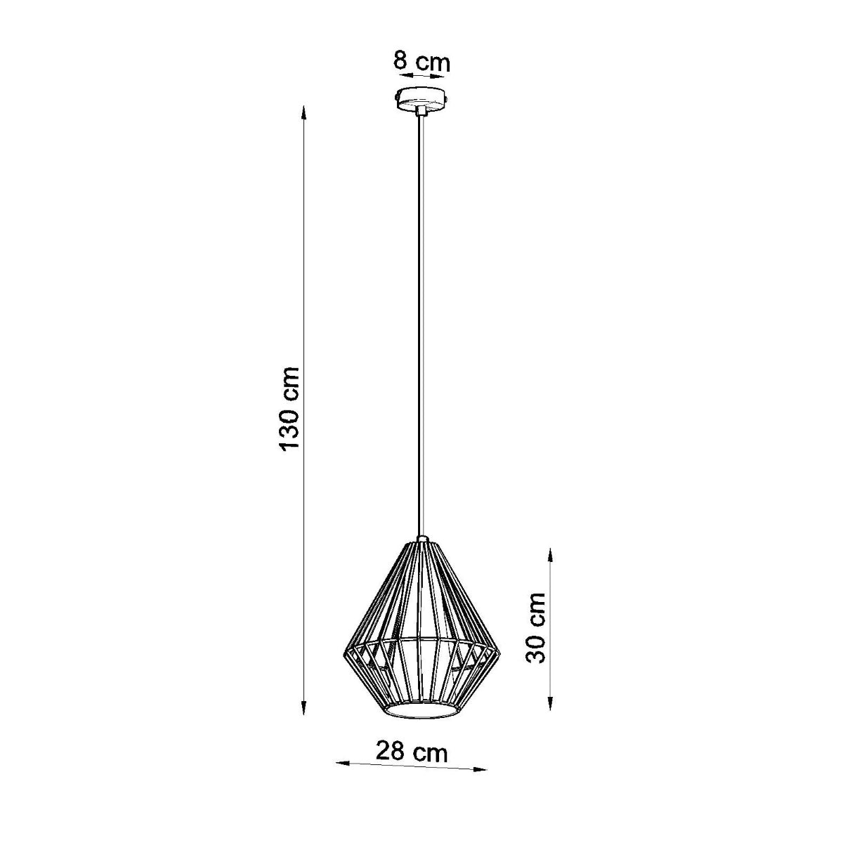 Demi black hanging lamp