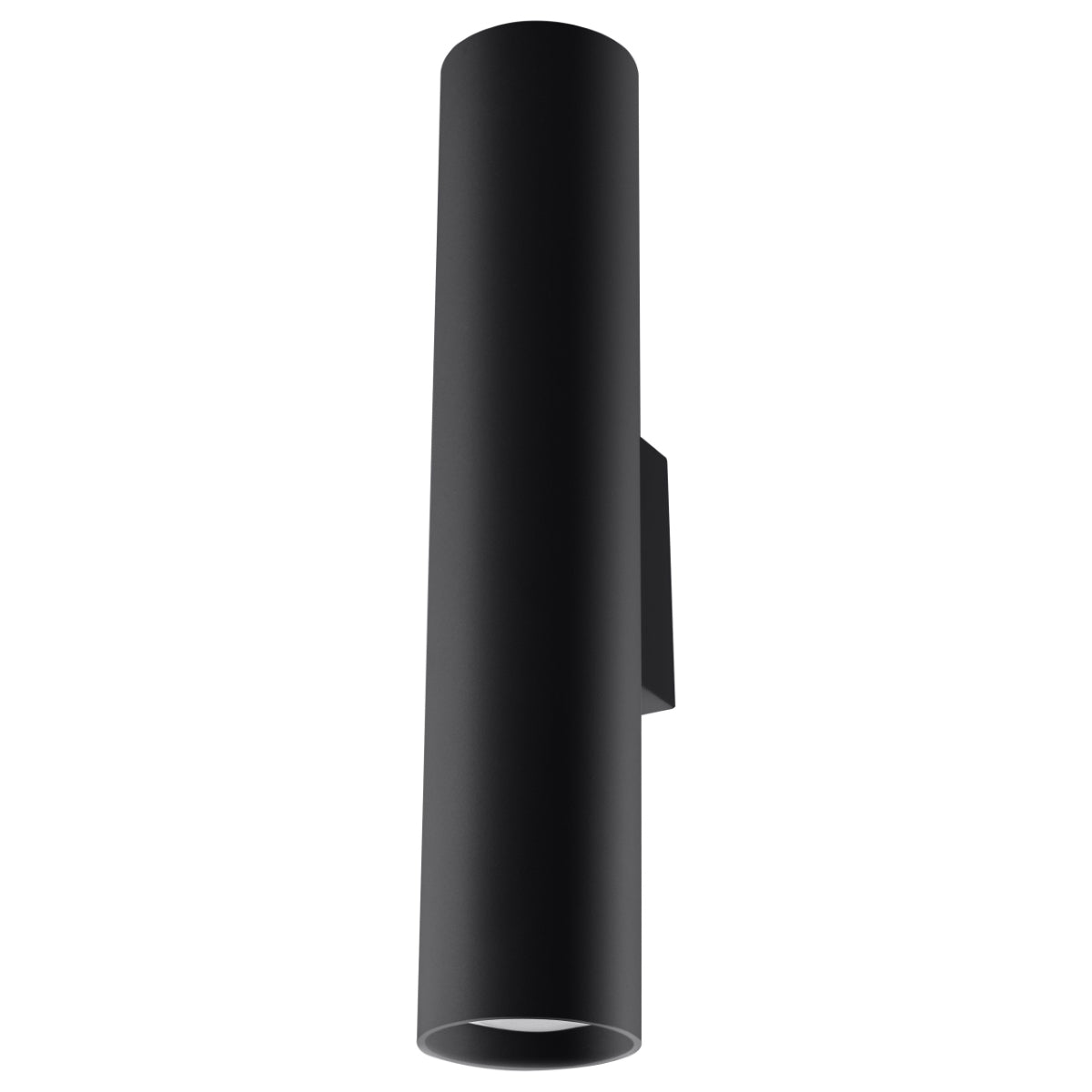 Long Black Cylinder Wall Light