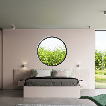 Graue nordische Wandlampe